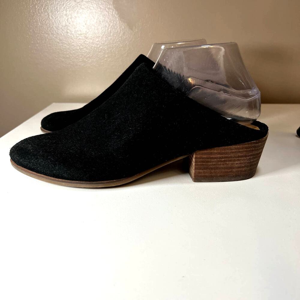 Lucky Brand black suede mules 9M